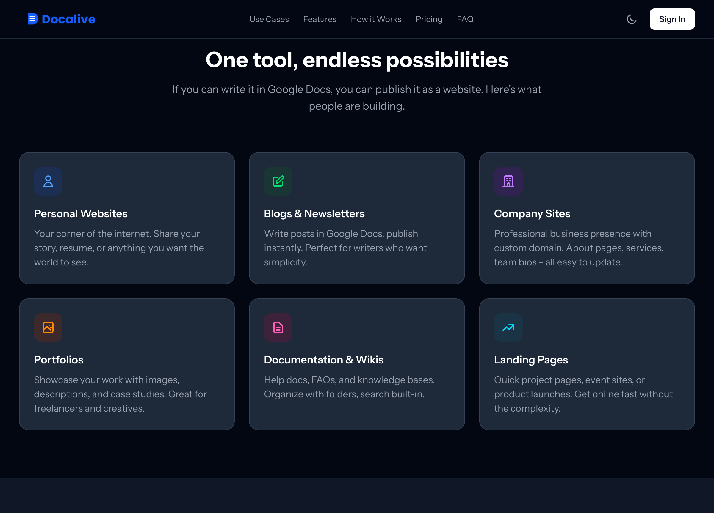 <b>Use cases.</b> One tool, endless possibilities